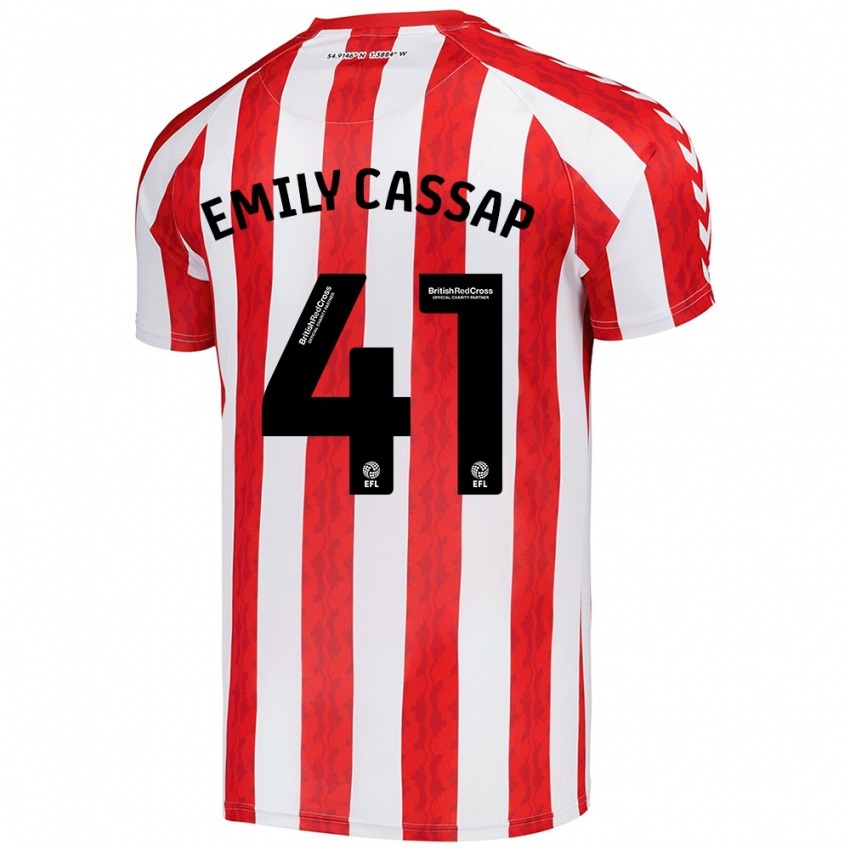 Niño Camiseta Emily Cassap #41 Rojo Blanco 1ª Equipación 2024/25 La Camisa México