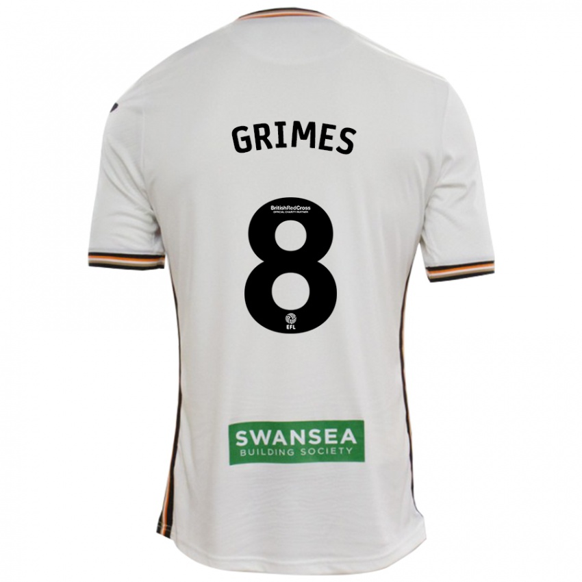 Niño Camiseta Matt Grimes #8 Blanco 1ª Equipación 2024/25 La Camisa México