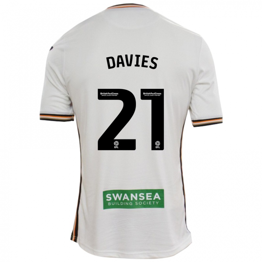 Niño Camiseta Laura Davies #21 Blanco 1ª Equipación 2024/25 La Camisa México