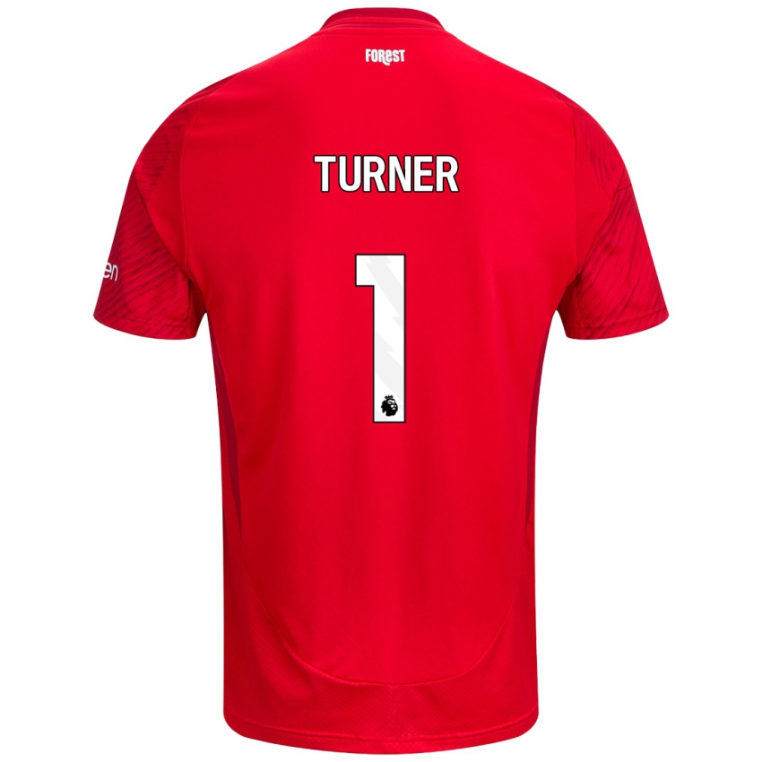 Niño Camiseta Matt Turner #1 Rojo Blanco 1ª Equipación 2024/25 La Camisa México