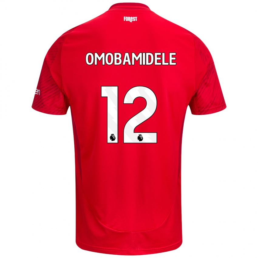 Niño Camiseta Andrew Omobamidele #12 Rojo Blanco 1ª Equipación 2024/25 La Camisa México