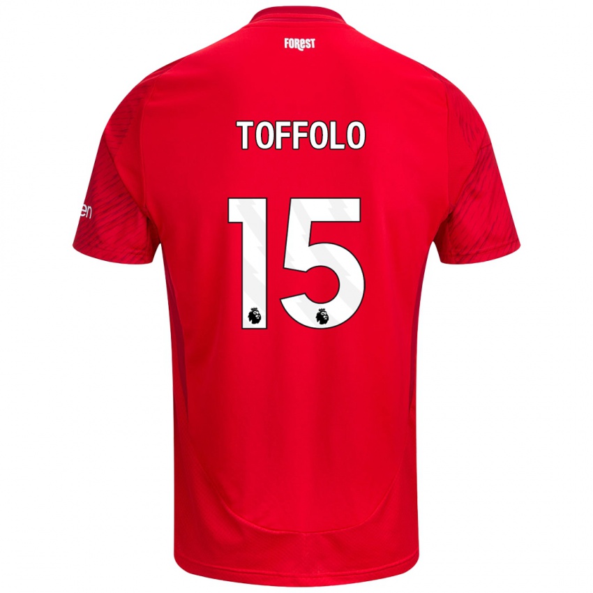 Niño Camiseta Harry Toffolo #15 Rojo Blanco 1ª Equipación 2024/25 La Camisa México