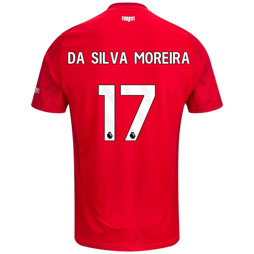 Niño Camiseta Eric Da Silva Moreira #17 Rojo Blanco 1ª Equipación 2024/25 La Camisa México