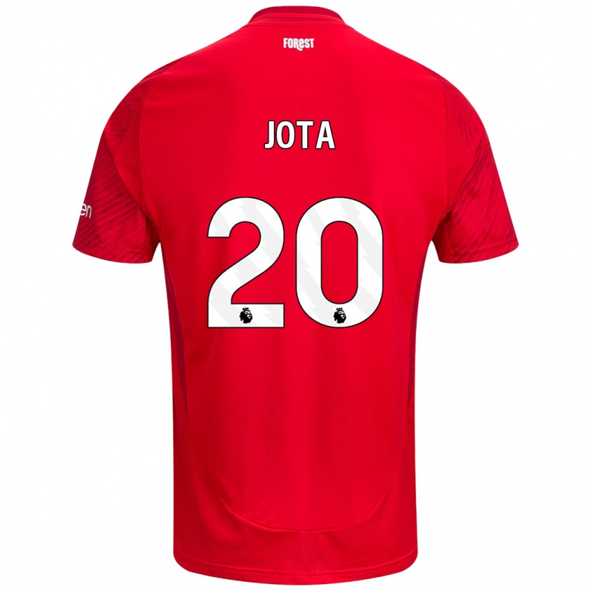 Niño Camiseta Jota Silva #20 Rojo Blanco 1ª Equipación 2024/25 La Camisa México