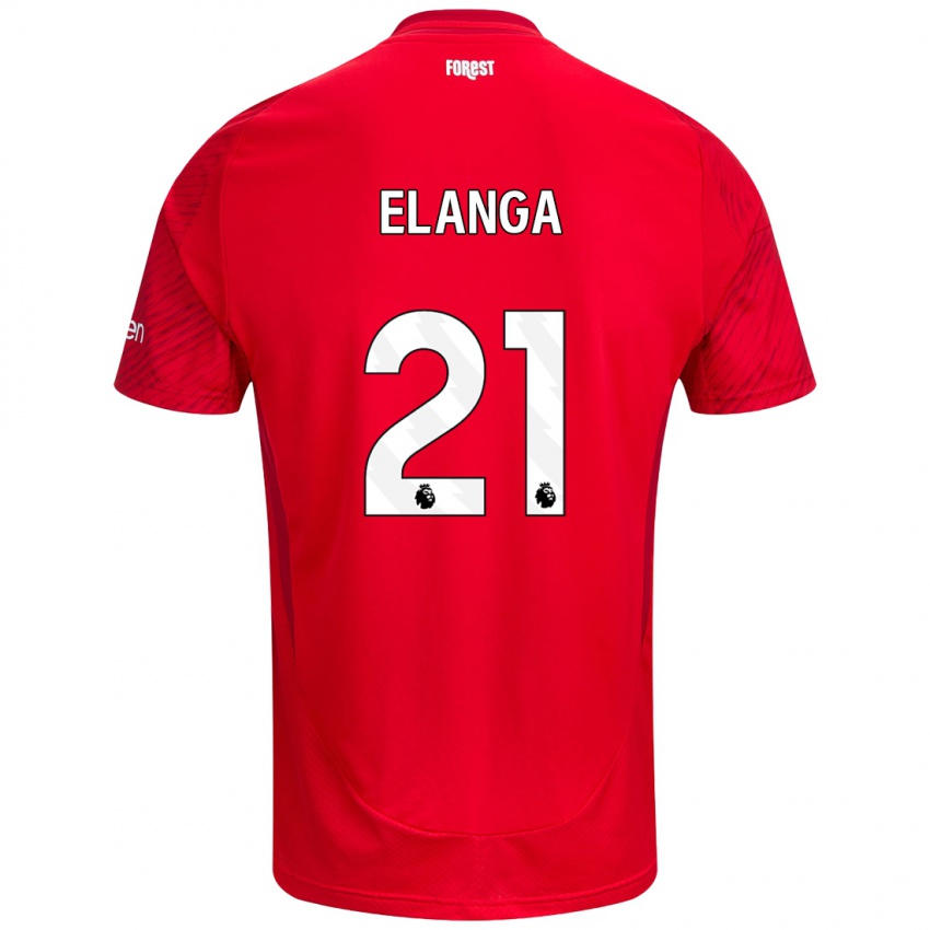 Niño Camiseta Anthony Elanga #21 Rojo Blanco 1ª Equipación 2024/25 La Camisa México