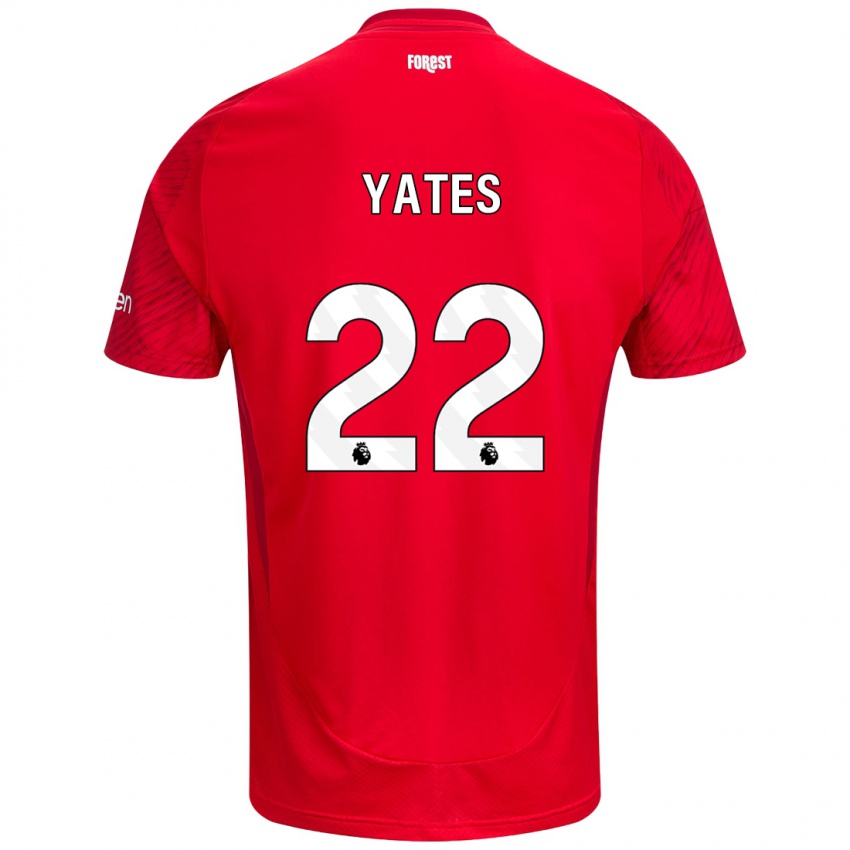 Niño Camiseta Ryan Yates #22 Rojo Blanco 1ª Equipación 2024/25 La Camisa México