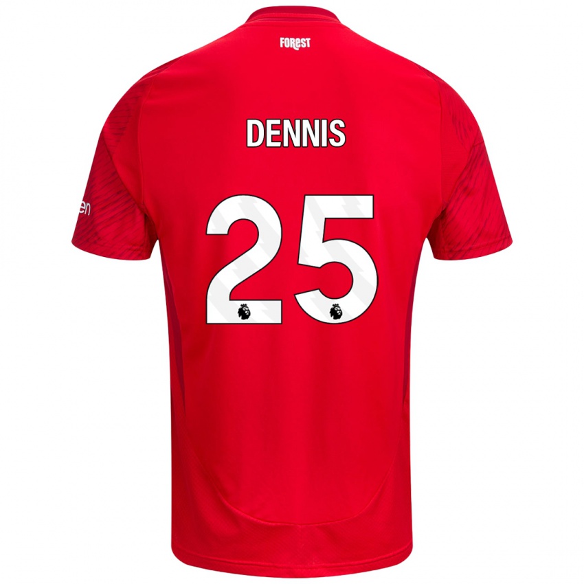 Niño Camiseta Emmanuel Dennis #25 Rojo Blanco 1ª Equipación 2024/25 La Camisa México