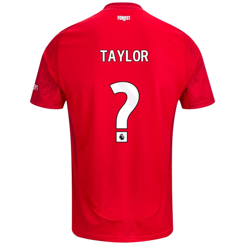 Niño Camiseta Dale Taylor #0 Rojo Blanco 1ª Equipación 2024/25 La Camisa México