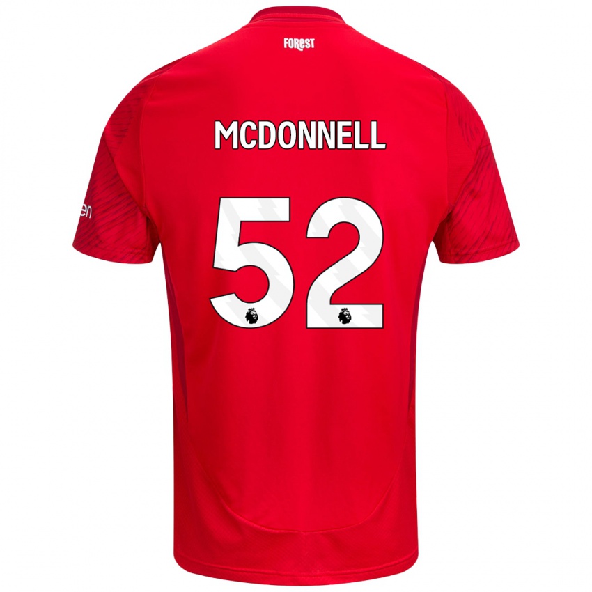 Niño Camiseta Jamie Mcdonnell #52 Rojo Blanco 1ª Equipación 2024/25 La Camisa México