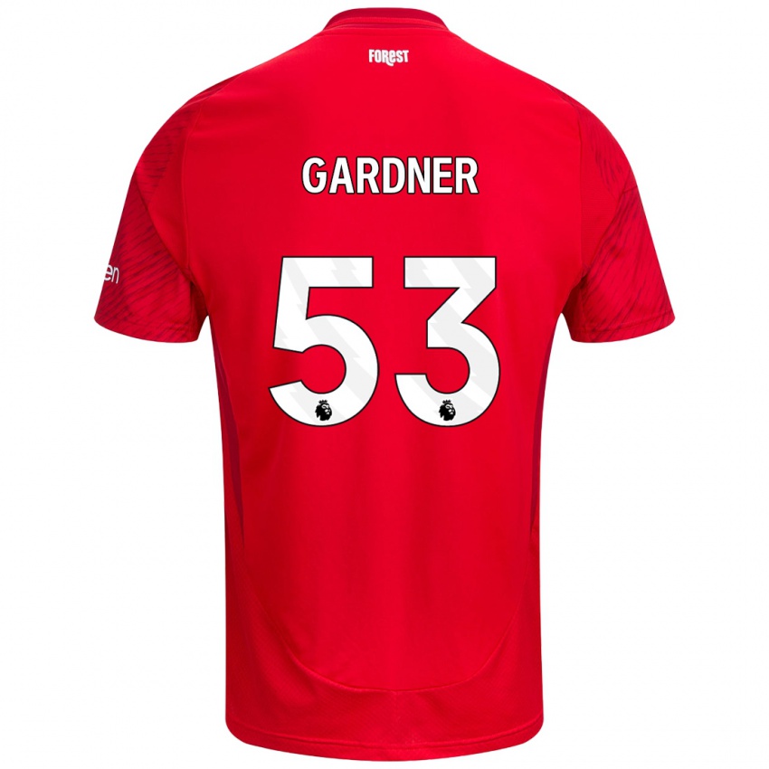 Niño Camiseta Joe Gardner #53 Rojo Blanco 1ª Equipación 2024/25 La Camisa México