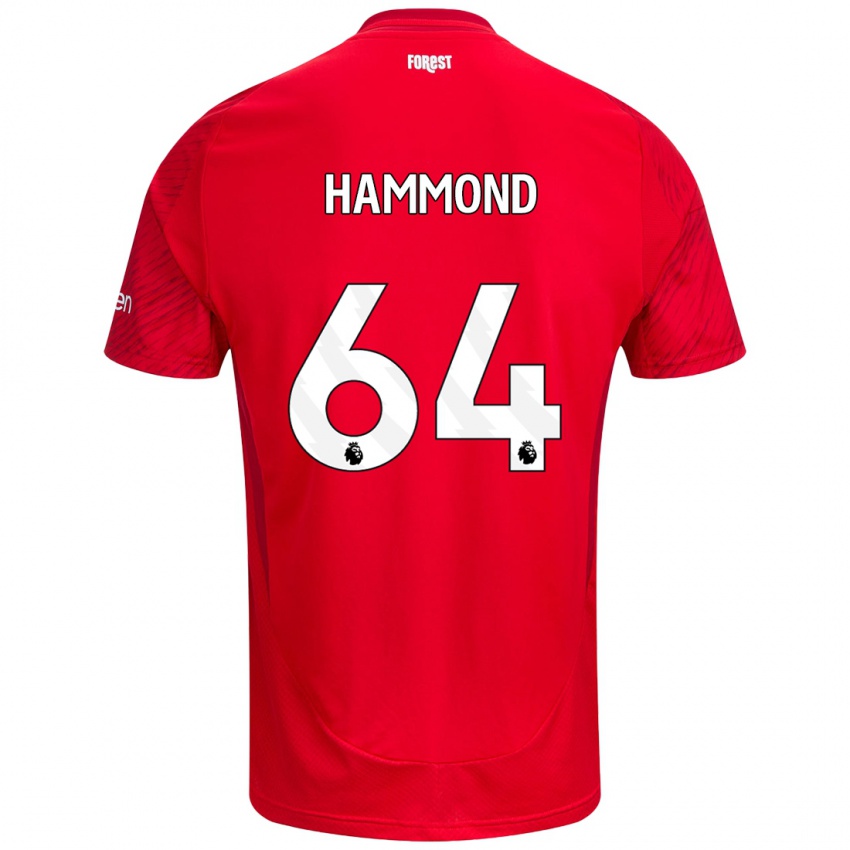 Niño Camiseta Ben Hammond #64 Rojo Blanco 1ª Equipación 2024/25 La Camisa México