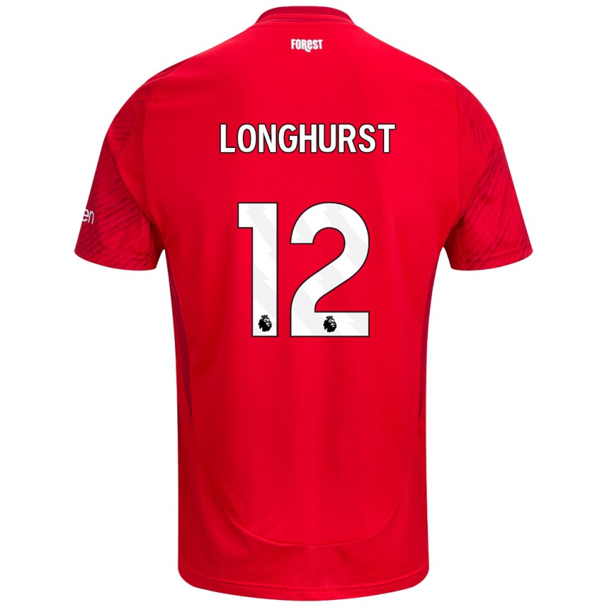 Niño Camiseta Kate Longhurst #12 Rojo Blanco 1ª Equipación 2024/25 La Camisa México