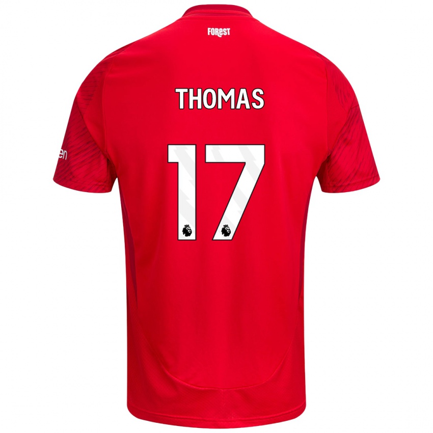 Niño Camiseta Freya Thomas #17 Rojo Blanco 1ª Equipación 2024/25 La Camisa México