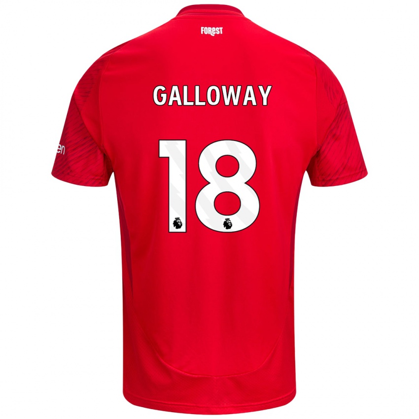 Niño Camiseta Bridget Galloway #18 Rojo Blanco 1ª Equipación 2024/25 La Camisa México