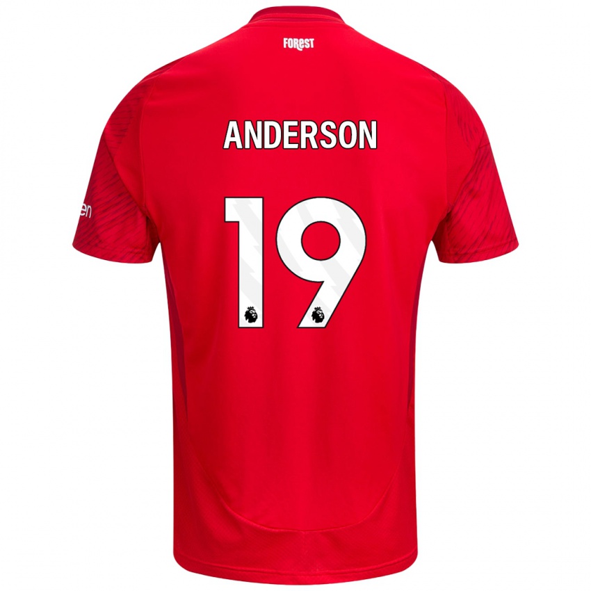 Niño Camiseta Becky Anderson #19 Rojo Blanco 1ª Equipación 2024/25 La Camisa México