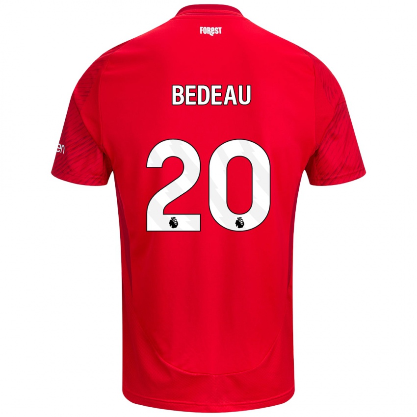 Niño Camiseta Naomi Bedeau #20 Rojo Blanco 1ª Equipación 2024/25 La Camisa México