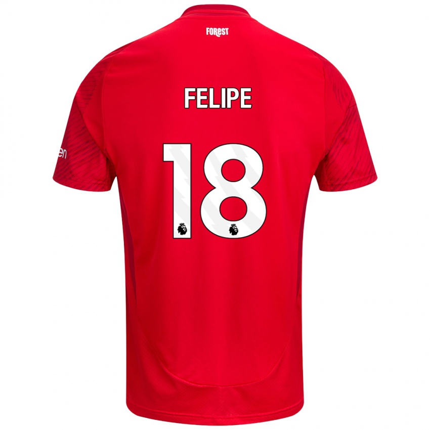 Niño Camiseta Felipe #18 Rojo Blanco 1ª Equipación 2024/25 La Camisa México