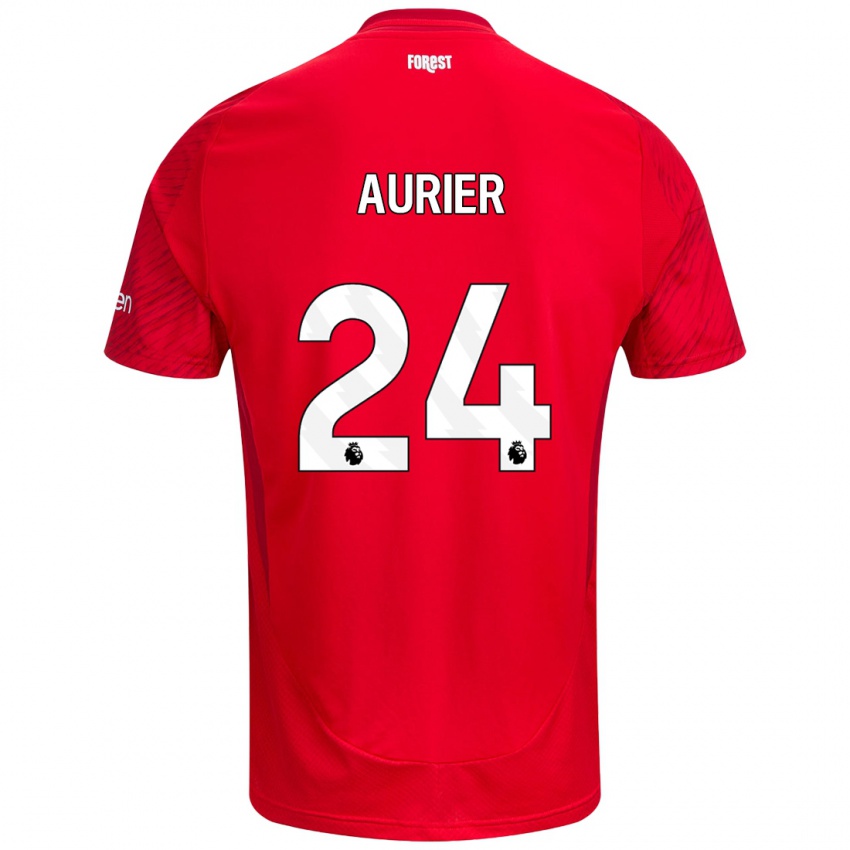 Niño Camiseta Serge Aurier #24 Rojo Blanco 1ª Equipación 2024/25 La Camisa México