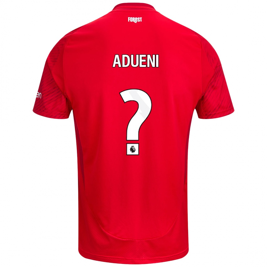 Niño Camiseta Kevin Adueni #0 Rojo Blanco 1ª Equipación 2024/25 La Camisa México