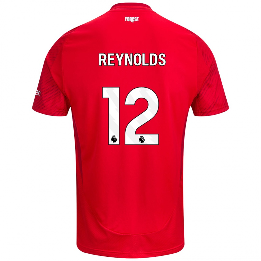 Niño Camiseta Niamh Reynolds #12 Rojo Blanco 1ª Equipación 2024/25 La Camisa México