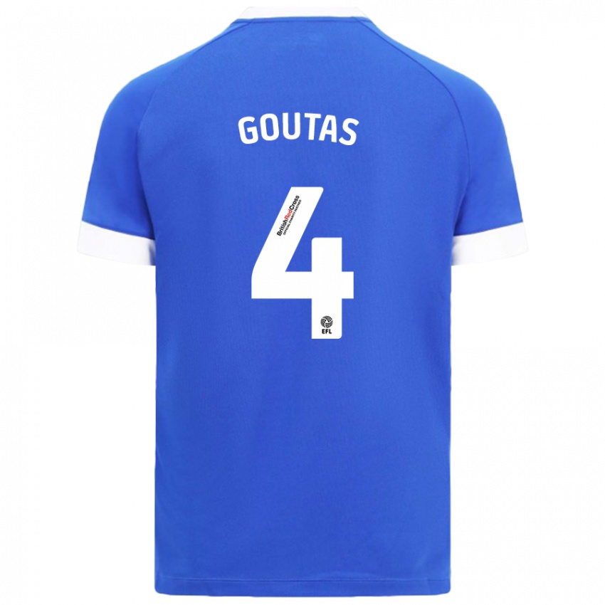 Niño Camiseta Dimitrios Goutas #4 Azul Cielo 1ª Equipación 2024/25 La Camisa México