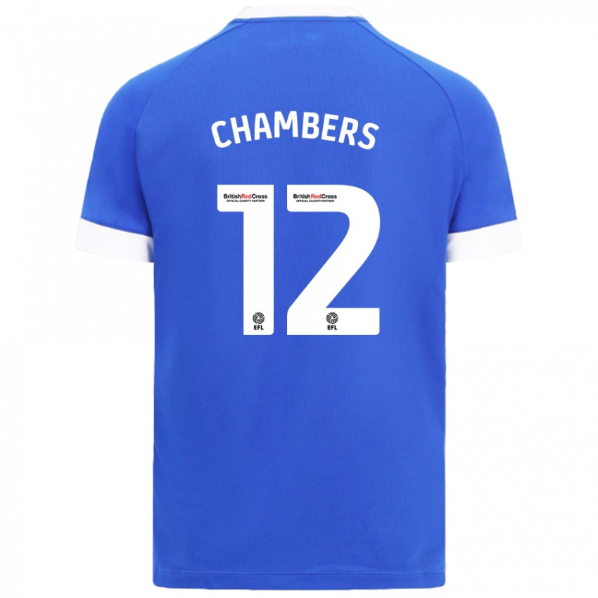 Niño Camiseta Calum Chambers #12 Azul Cielo 1ª Equipación 2024/25 La Camisa México