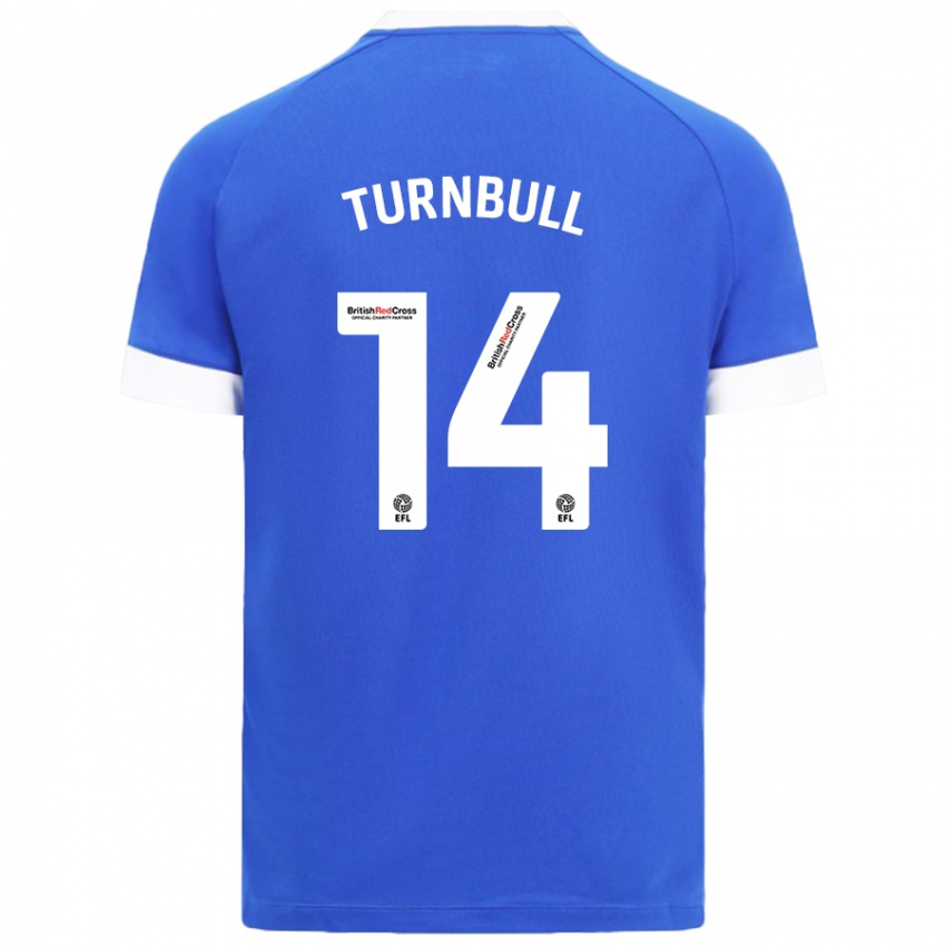 Niño Camiseta David Turnbull #14 Azul Cielo 1ª Equipación 2024/25 La Camisa México