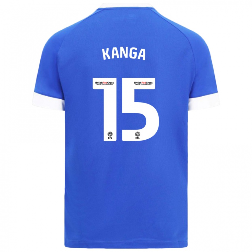 Niño Camiseta Wilfried Kanga #15 Azul Cielo 1ª Equipación 2024/25 La Camisa México