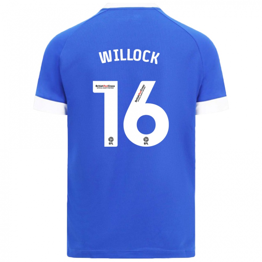 Niño Camiseta Chris Willock #16 Azul Cielo 1ª Equipación 2024/25 La Camisa México