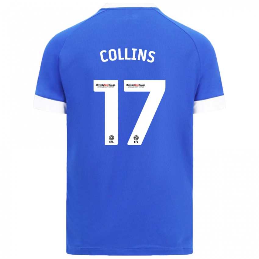 Niño Camiseta Jamilu Collins #17 Azul Cielo 1ª Equipación 2024/25 La Camisa México