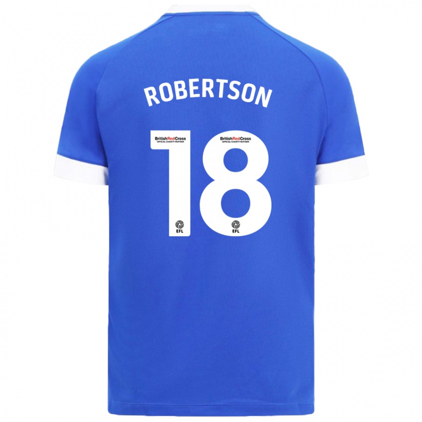 Niño Camiseta Alex Robertson #18 Azul Cielo 1ª Equipación 2024/25 La Camisa México