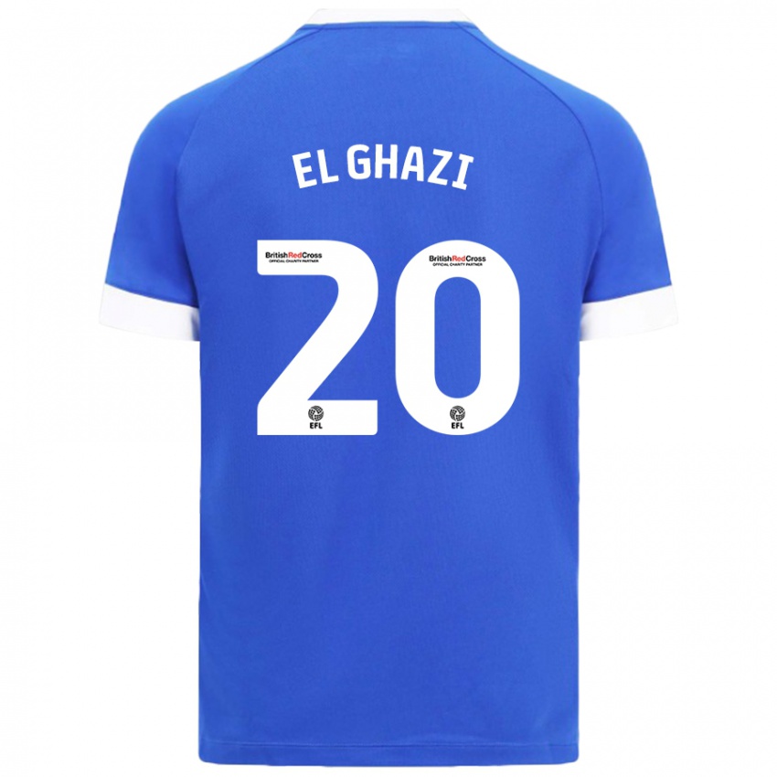 Niño Camiseta Anwar El Ghazi #20 Azul Cielo 1ª Equipación 2024/25 La Camisa México