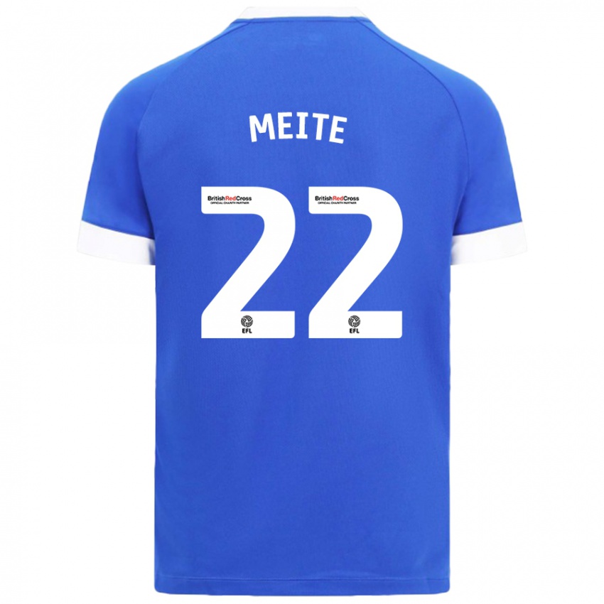 Niño Camiseta Yakou Méïté #22 Azul Cielo 1ª Equipación 2024/25 La Camisa México