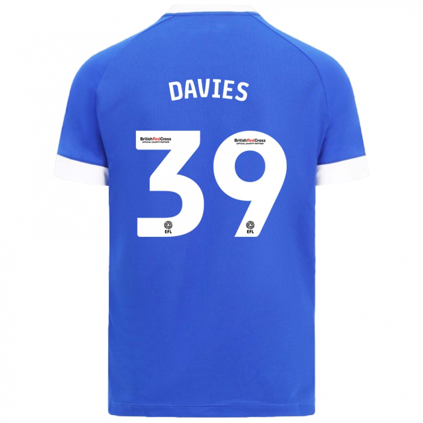 Niño Camiseta Isaak Davies #39 Azul Cielo 1ª Equipación 2024/25 La Camisa México