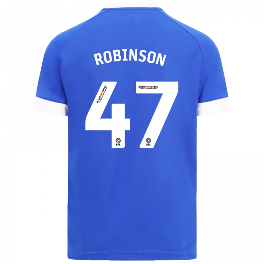 Niño Camiseta Callum Robinson #47 Azul Cielo 1ª Equipación 2024/25 La Camisa México