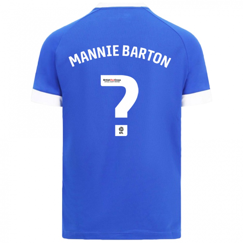 Niño Camiseta Mannie Barton #0 Azul Cielo 1ª Equipación 2024/25 La Camisa México