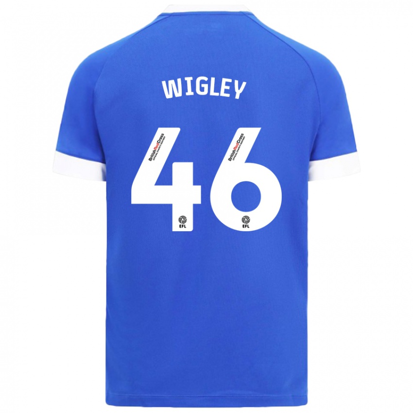 Niño Camiseta Morgan Wigley #46 Azul Cielo 1ª Equipación 2024/25 La Camisa México