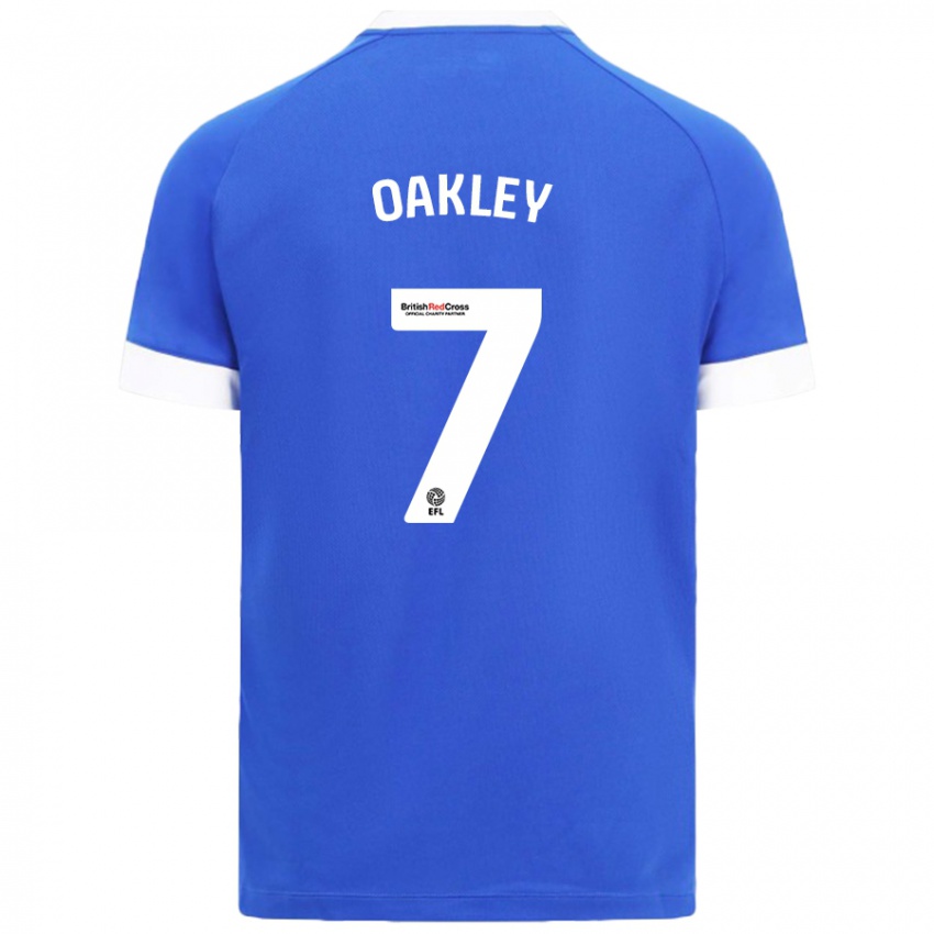 Niño Camiseta Rhianne Oakley #7 Azul Cielo 1ª Equipación 2024/25 La Camisa México