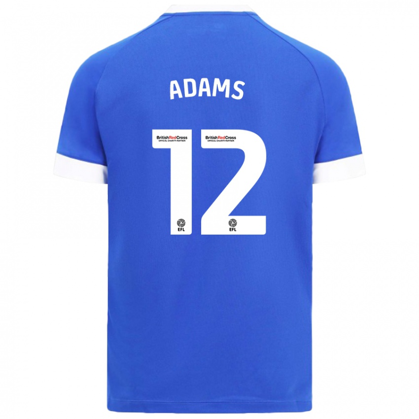 Niño Camiseta Kelly Adams #12 Azul Cielo 1ª Equipación 2024/25 La Camisa México