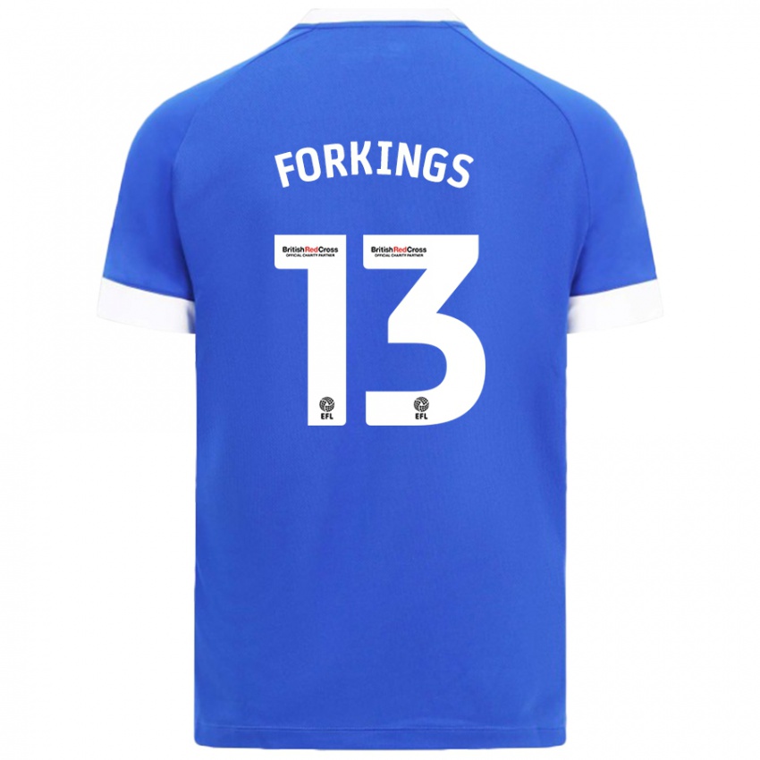 Niño Camiseta Amelia Forkings #13 Azul Cielo 1ª Equipación 2024/25 La Camisa México