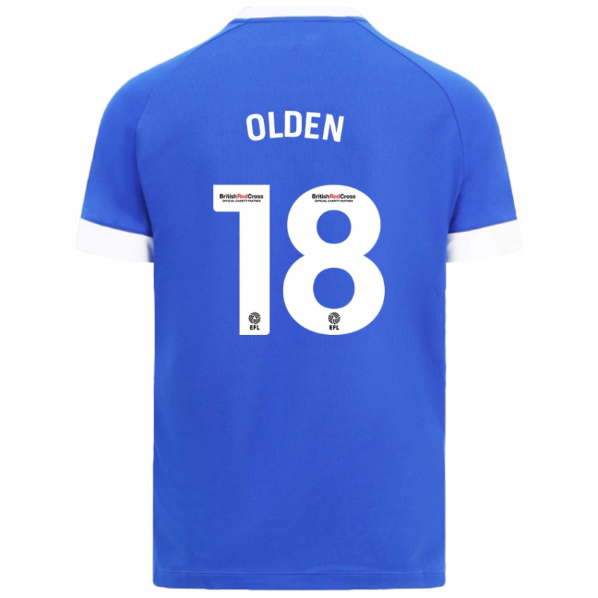 Niño Camiseta Mackenzie Olden #18 Azul Cielo 1ª Equipación 2024/25 La Camisa México