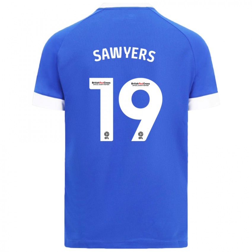 Niño Camiseta Romaine Sawyers #19 Azul Cielo 1ª Equipación 2024/25 La Camisa México