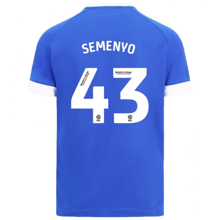 Niño Camiseta Jai Semenyo #43 Azul Cielo 1ª Equipación 2024/25 La Camisa México