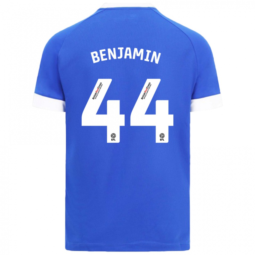 Niño Camiseta Xavier Benjamin #44 Azul Cielo 1ª Equipación 2024/25 La Camisa México