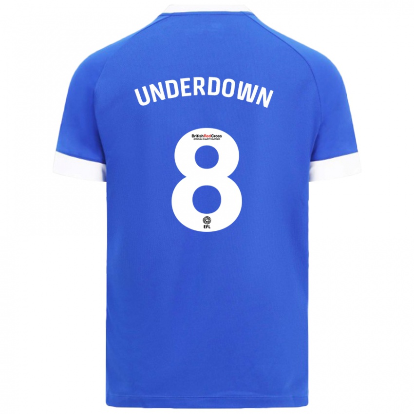 Niño Camiseta Kanisha Underdown #8 Azul Cielo 1ª Equipación 2024/25 La Camisa México