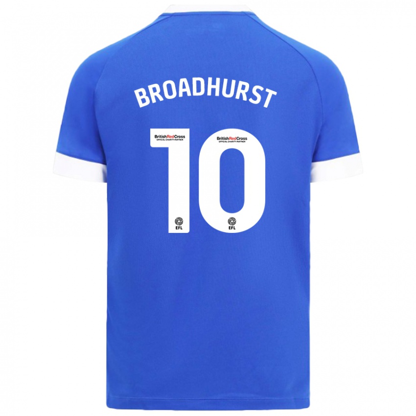 Niño Camiseta Danielle Broadhurst #10 Azul Cielo 1ª Equipación 2024/25 La Camisa México