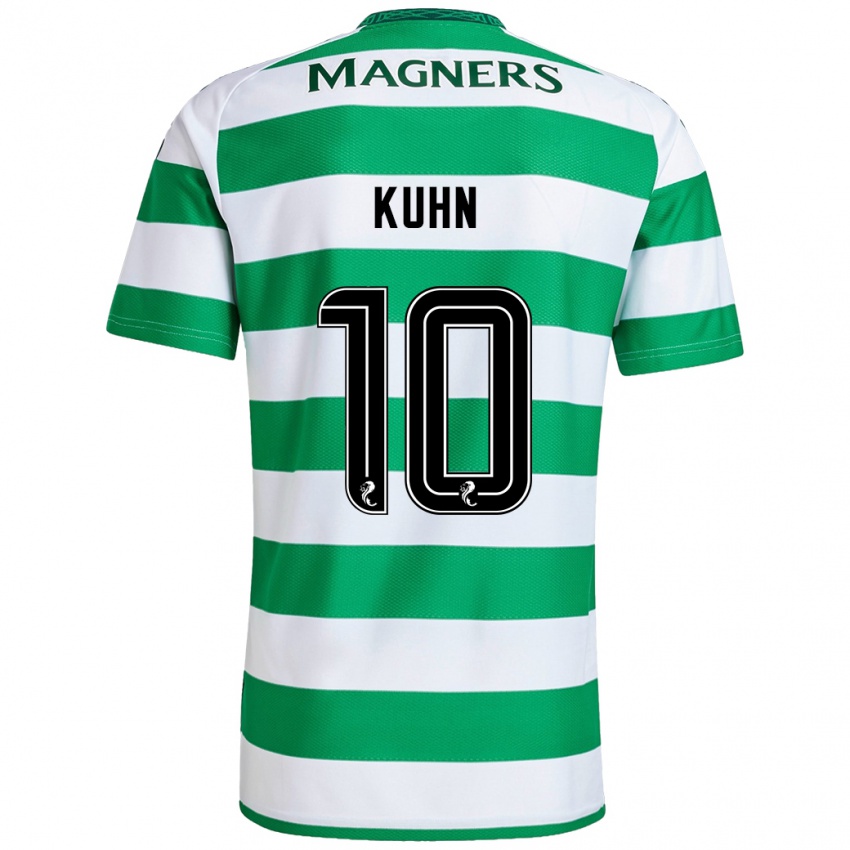 Niño Camiseta Nicolas Kühn #10 Verde Blanco 1ª Equipación 2024/25 La Camisa México