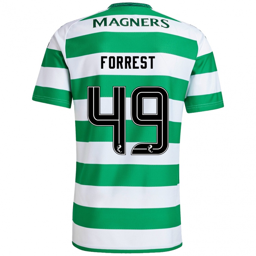 Niño Camiseta James Forrest #49 Verde Blanco 1ª Equipación 2024/25 La Camisa México