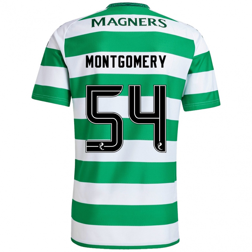 Niño Camiseta Adam Montgomery #54 Verde Blanco 1ª Equipación 2024/25 La Camisa México