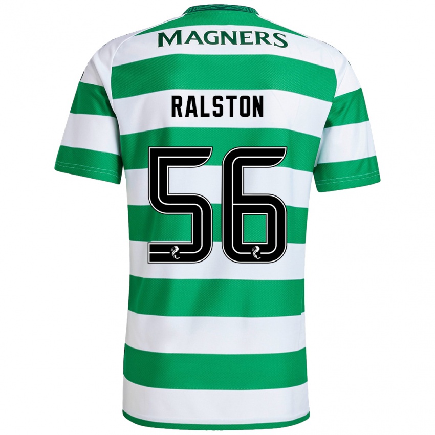 Niño Camiseta Anthony Ralston #56 Verde Blanco 1ª Equipación 2024/25 La Camisa México